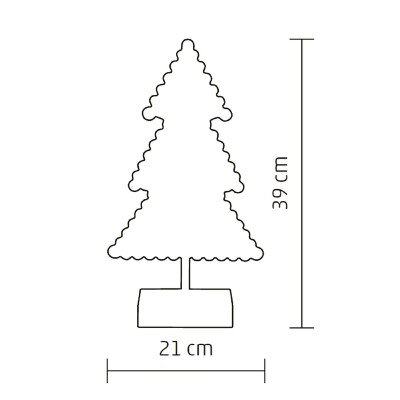 LED-es karácsonyfa asztal dísz - KAD 19 PINE